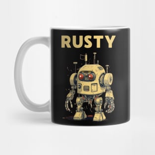 Futuristic Funny Robots Rusty Mug